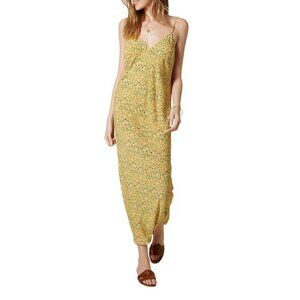 NWT O'NEILL Izzy Yellow Floral Midi Dress XS